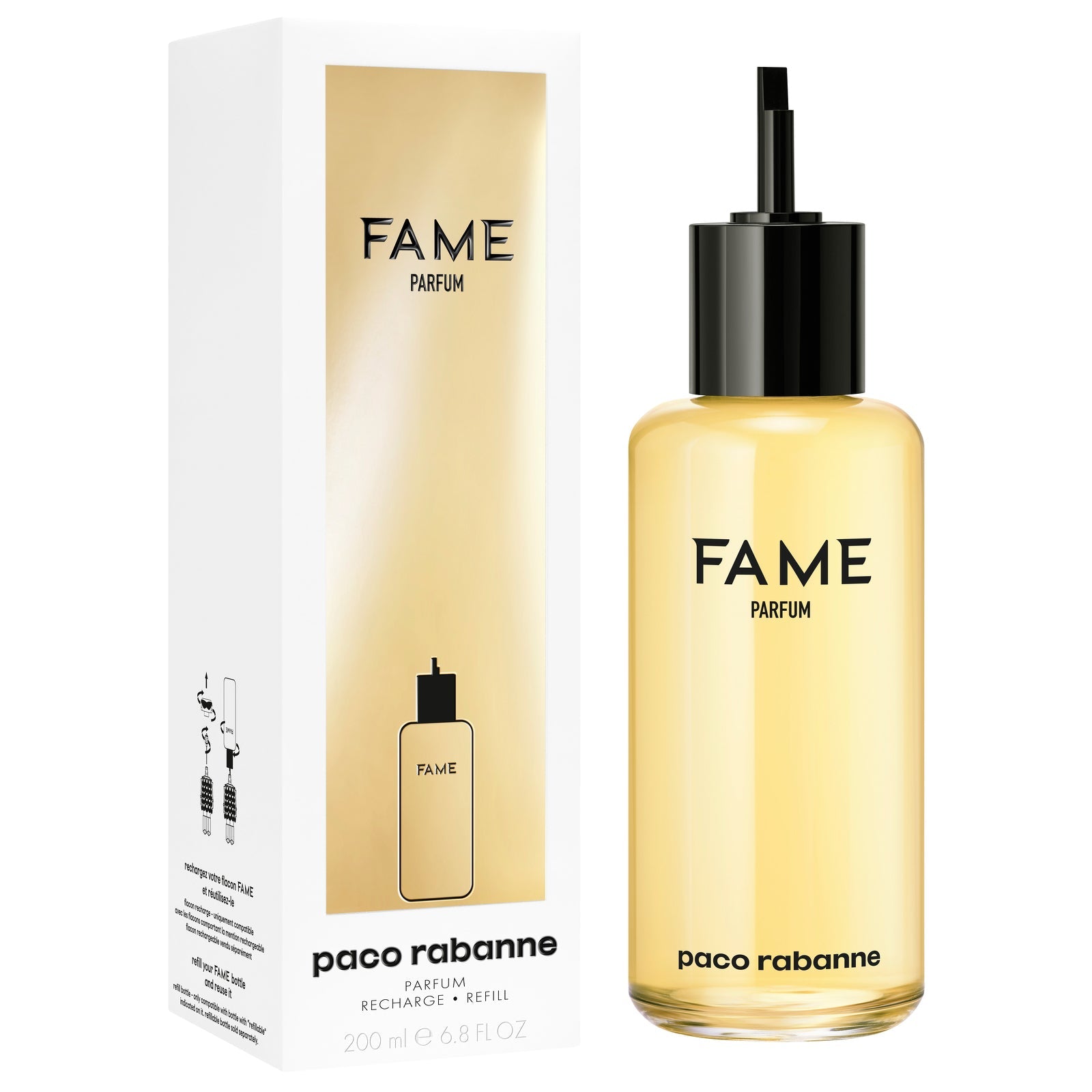 Rabanne Fame Parfum Refill Bottle 200 ml