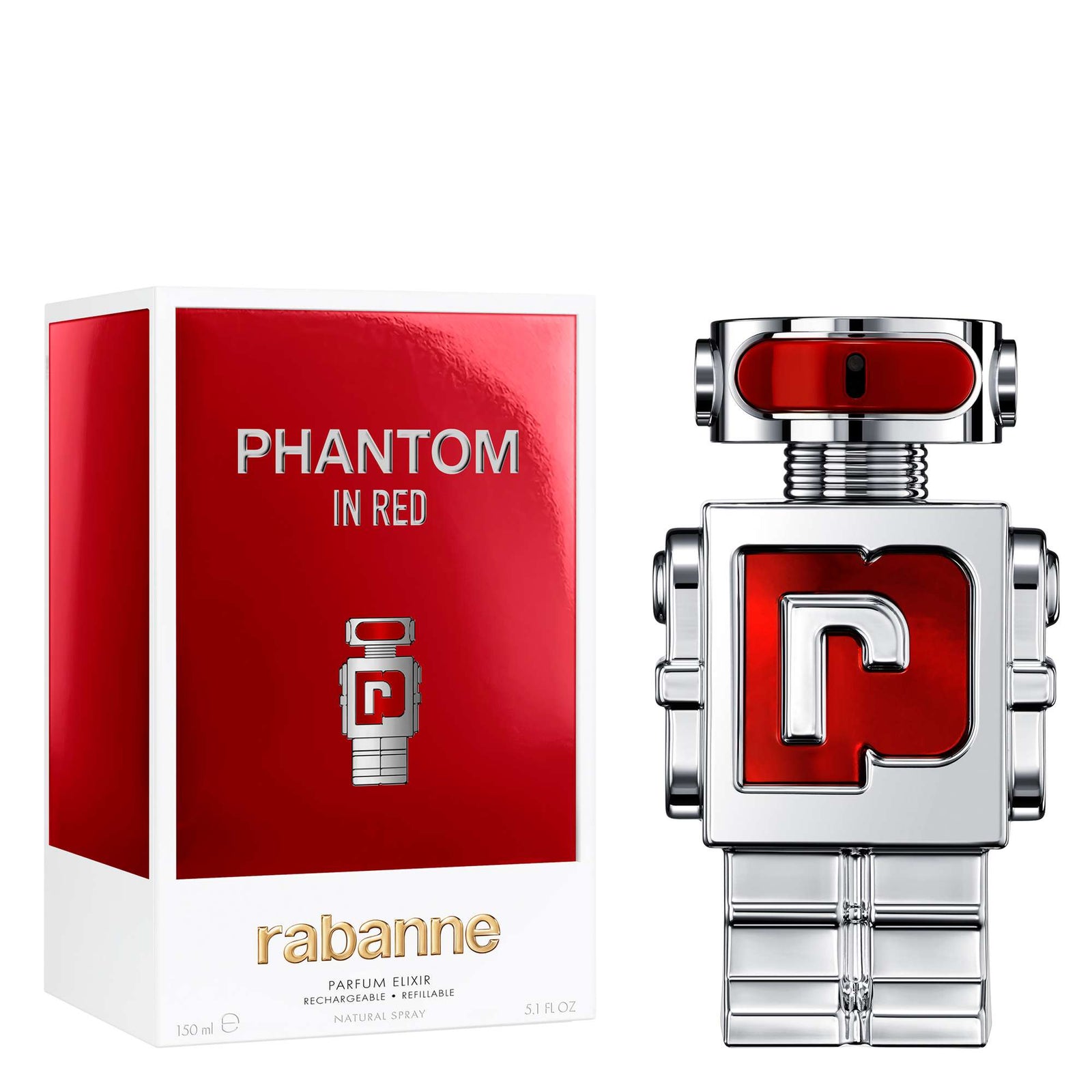 Rabanne Phantom In Red Parfum Elixer Refillable 150 ml