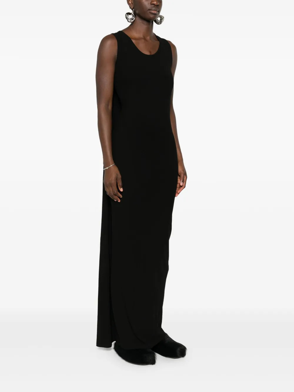 draped maxi dress