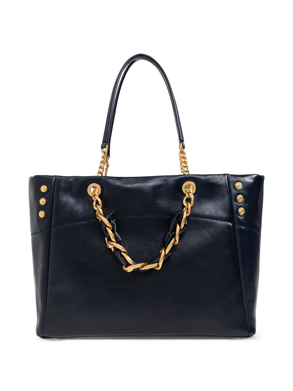chain-detail logo shoulder bag