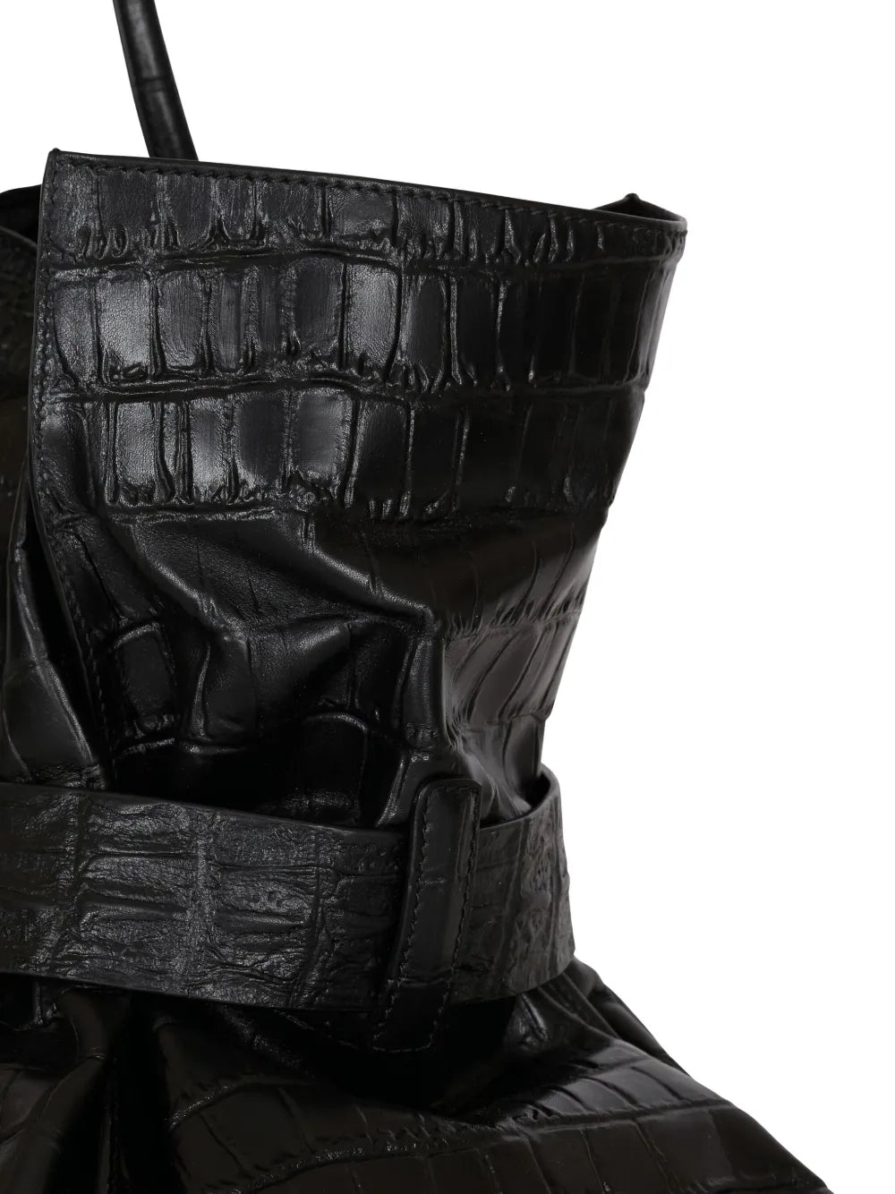 XL Anthem embossed-crocodile buckle tote bag