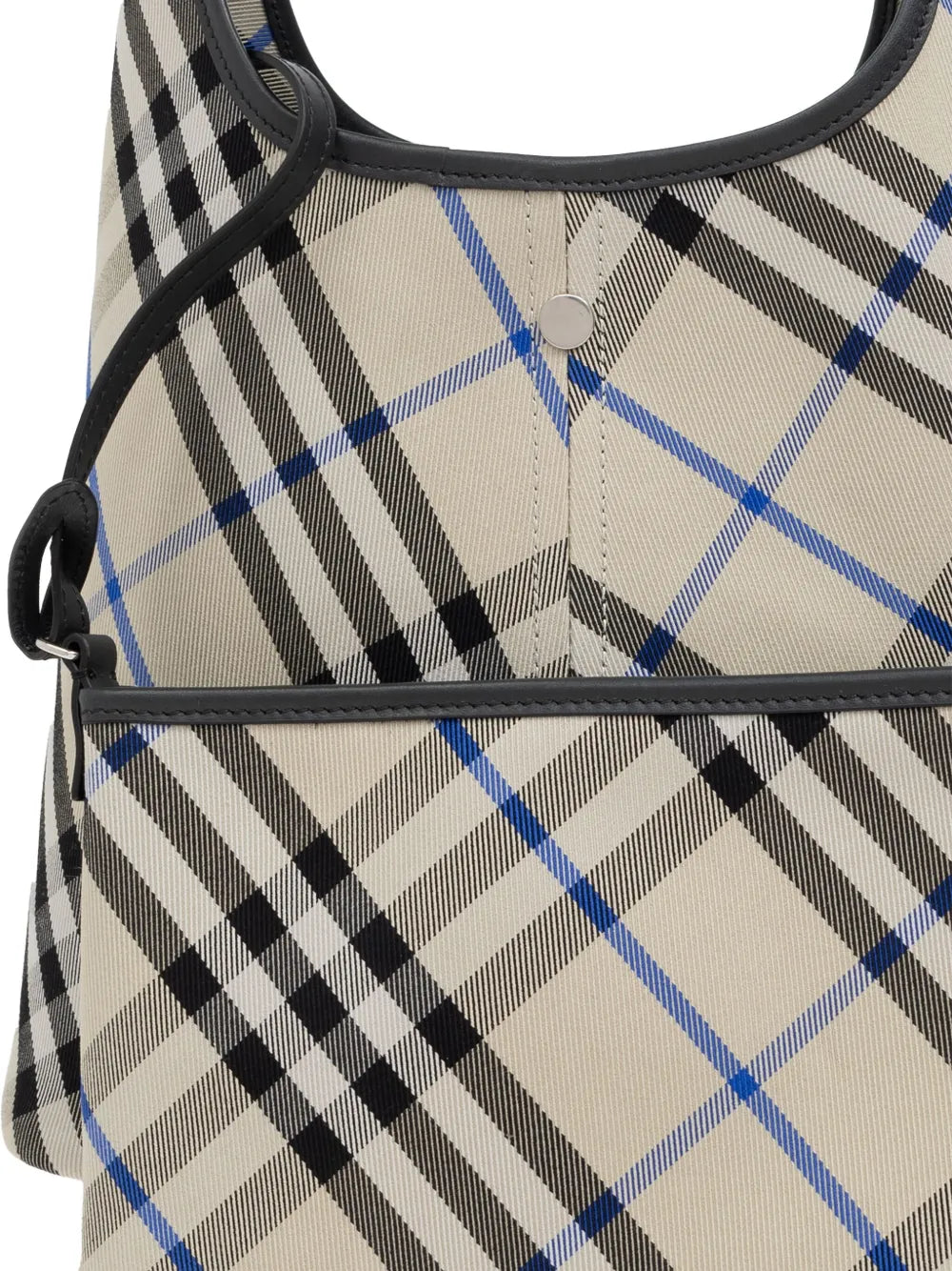 Check-pattern tote bag 