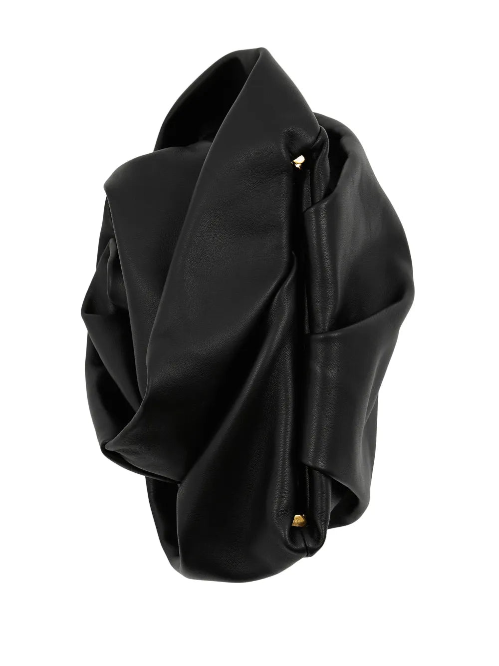 slouch-body leather clutch bag 