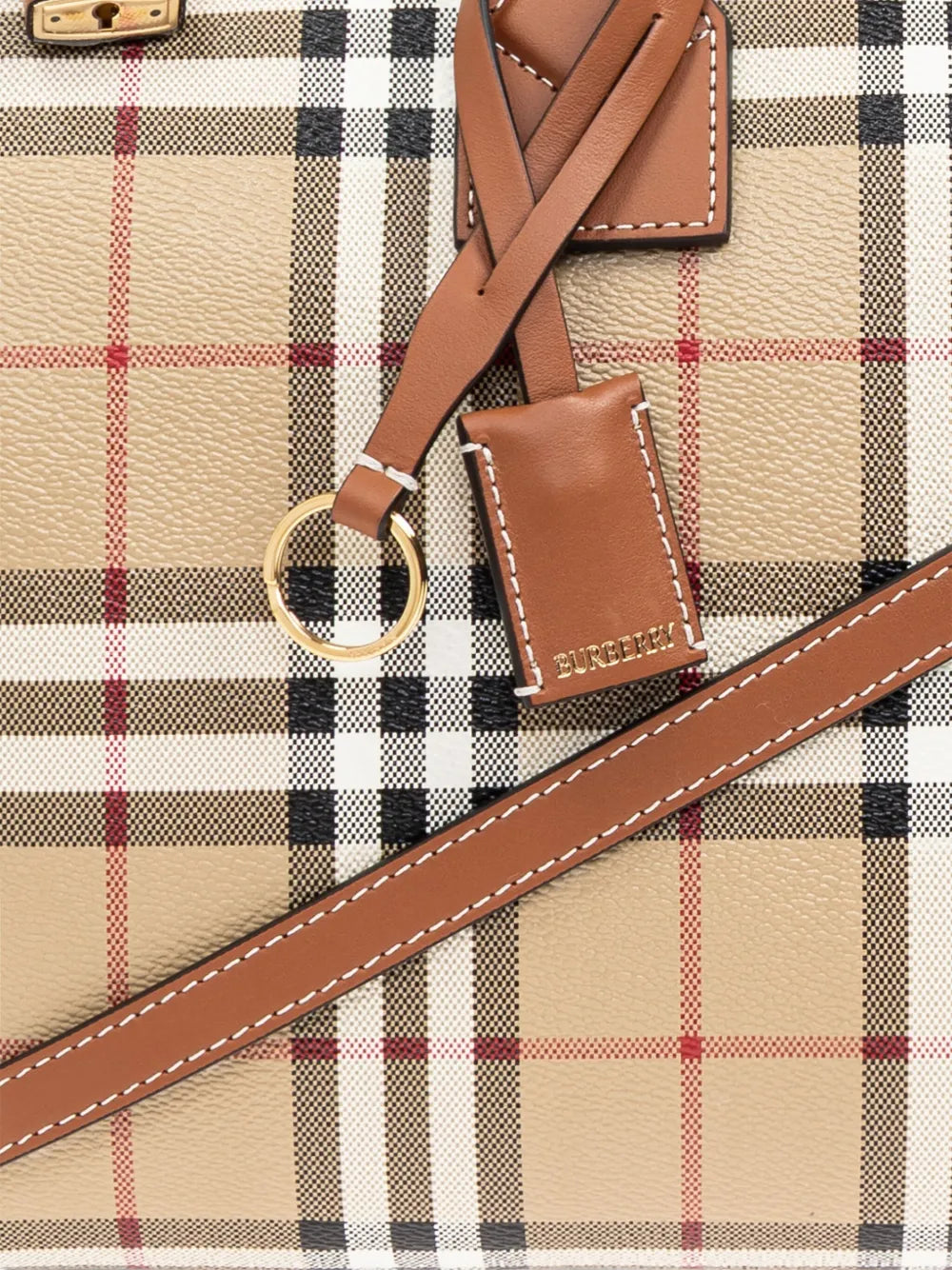medium Check satchel bag