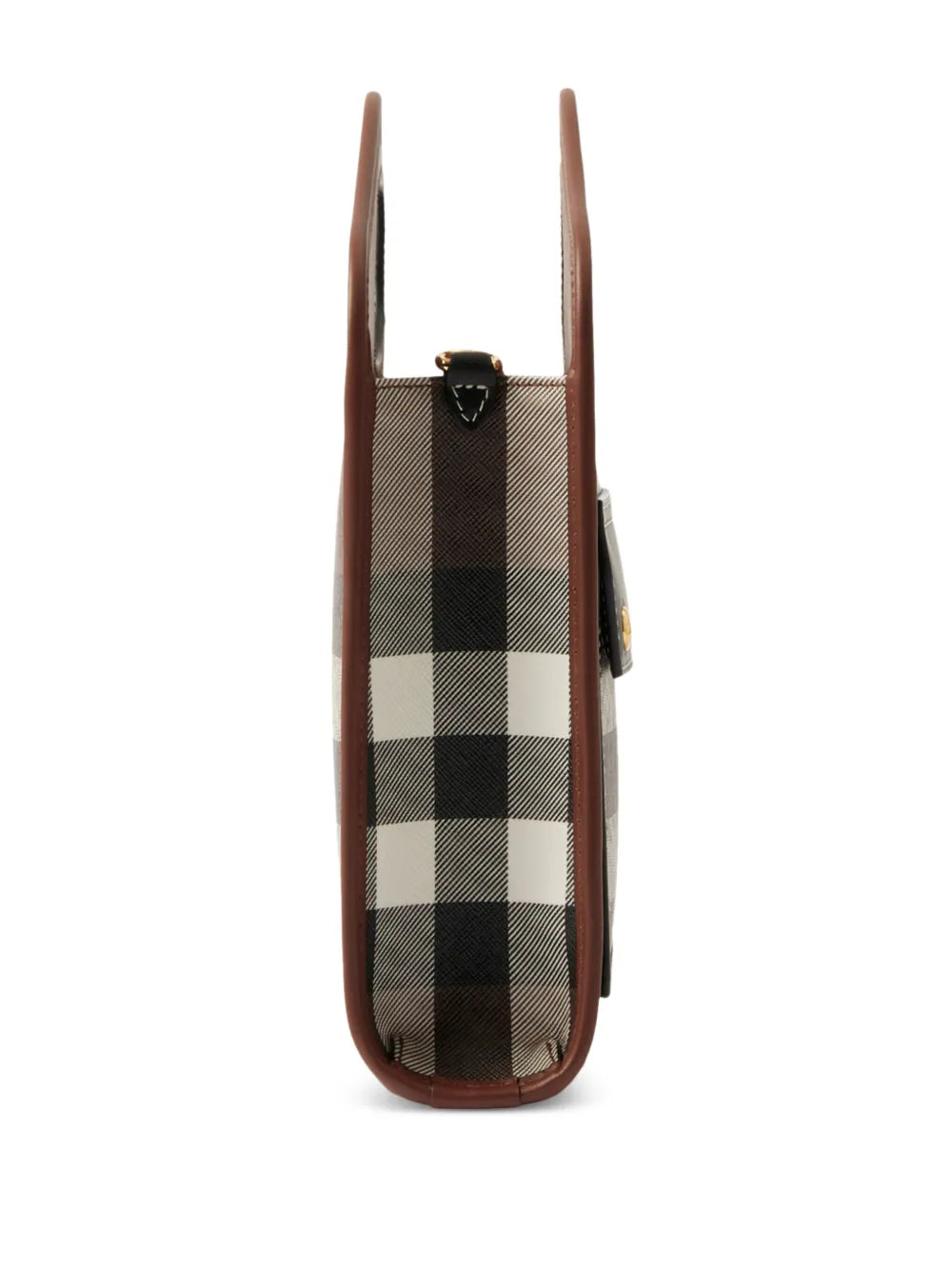 mini checkered leather tote bag
