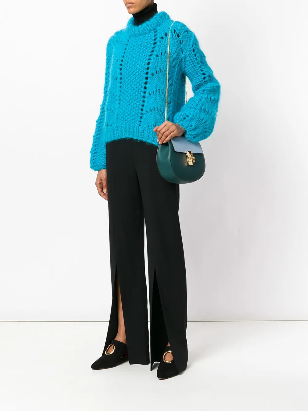 Faye contrast satchel
