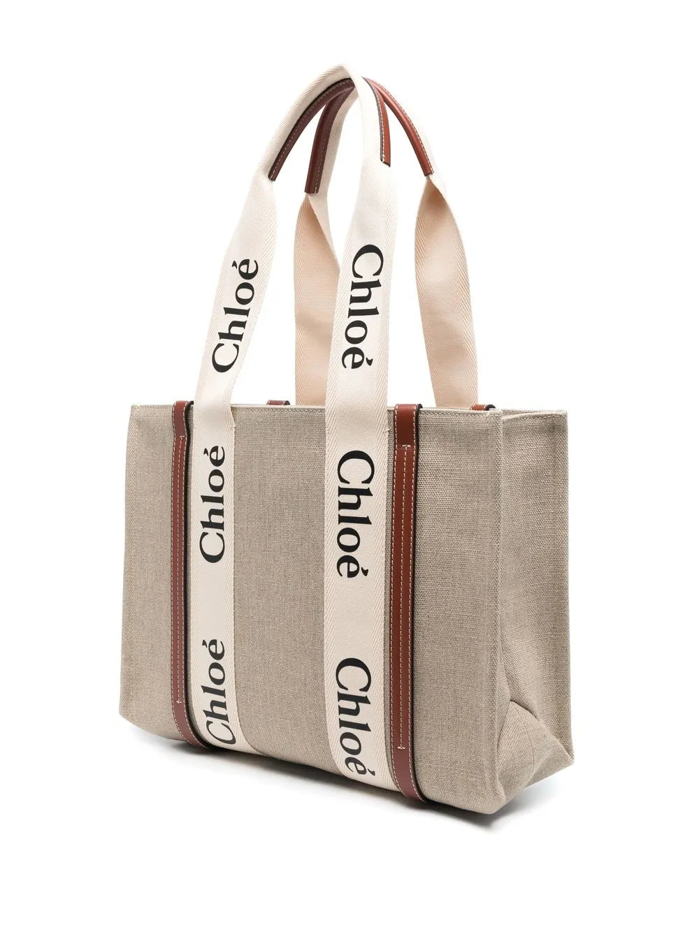Woody linen tote bag