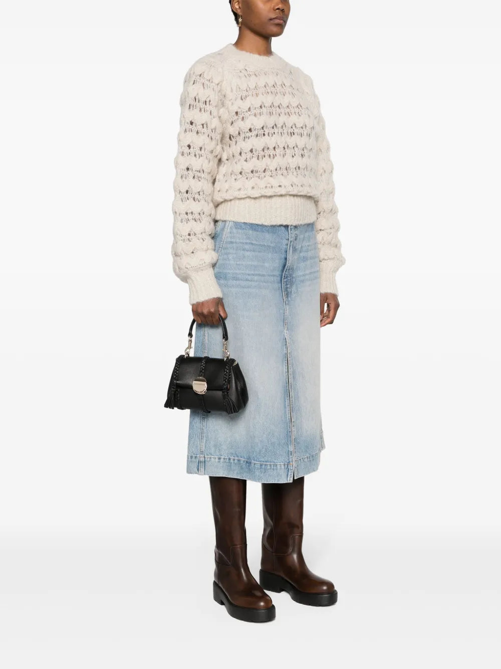 Penelope braid-detail satchel bag