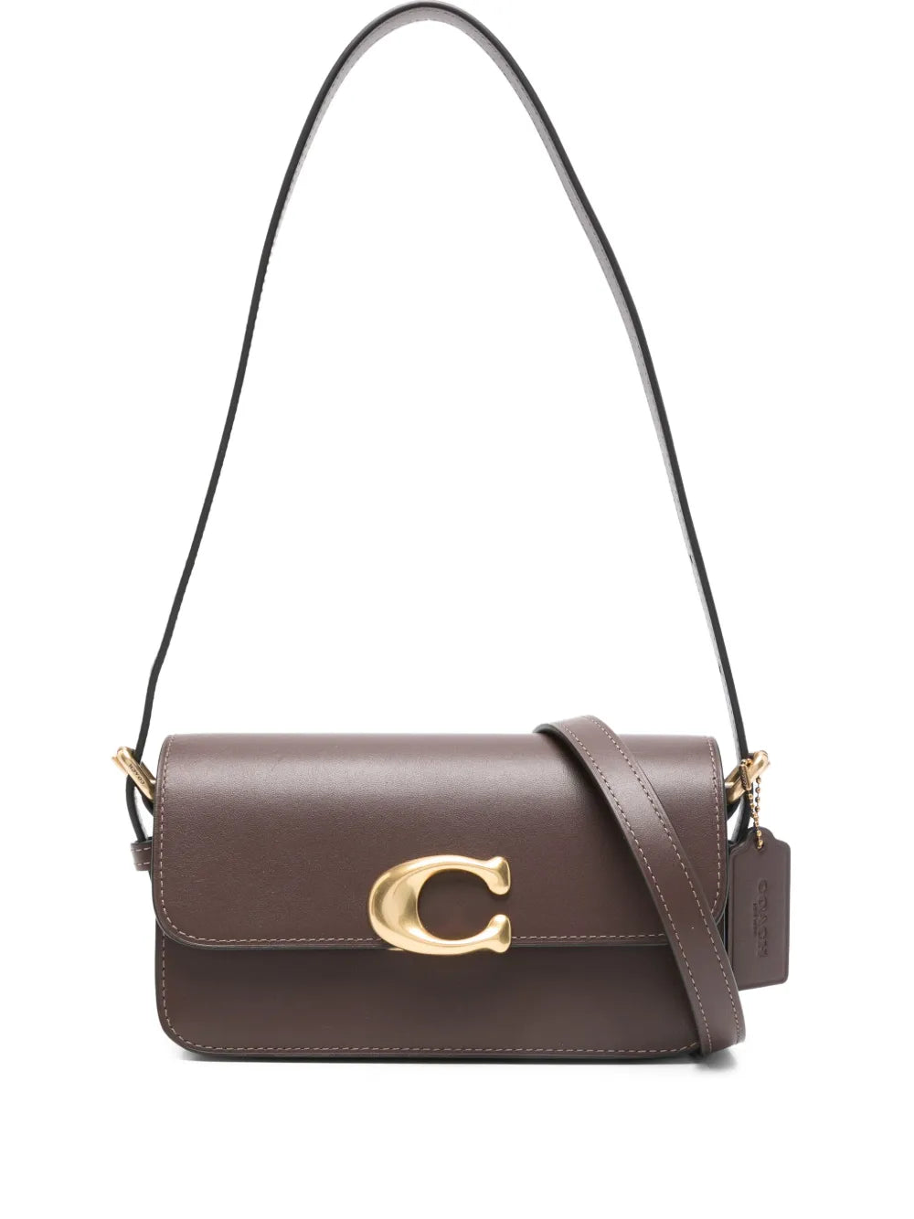 Zoe C-clasp leather shoulder bag