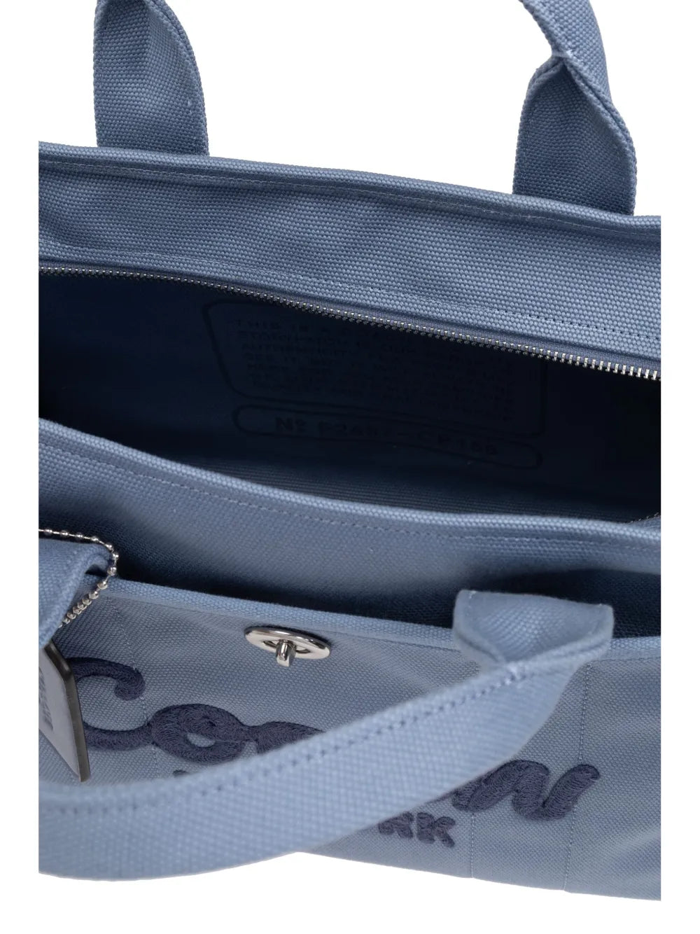 logo embroidered tote bag