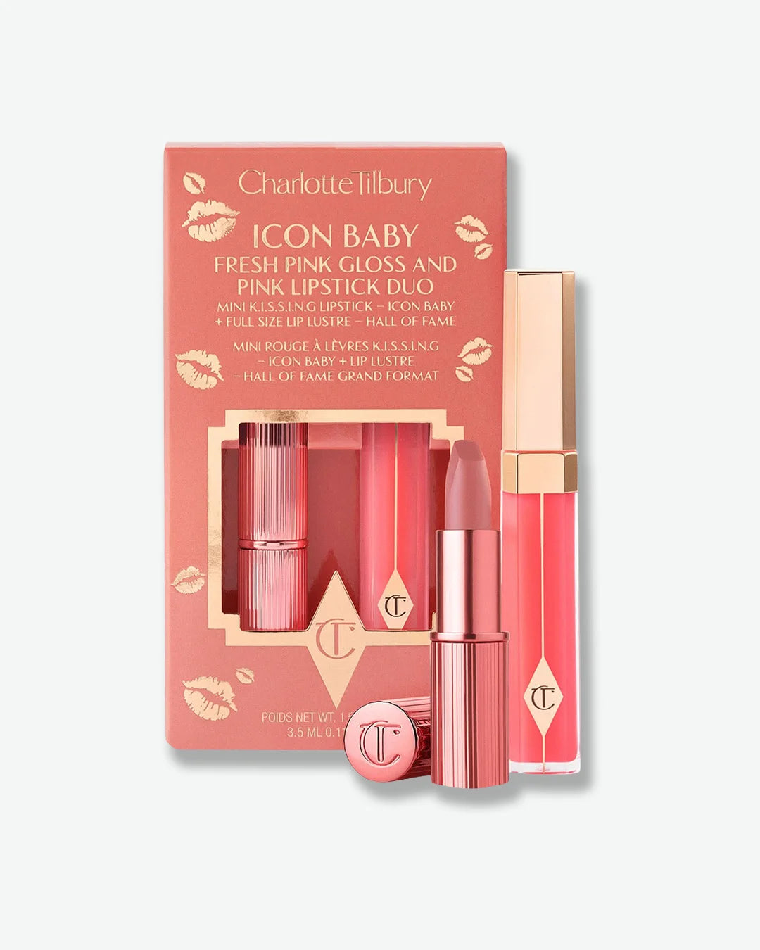 Charlotte Tilbury Kissing Duo Set Icon Baby And Hall Of Fame Lip Lustre