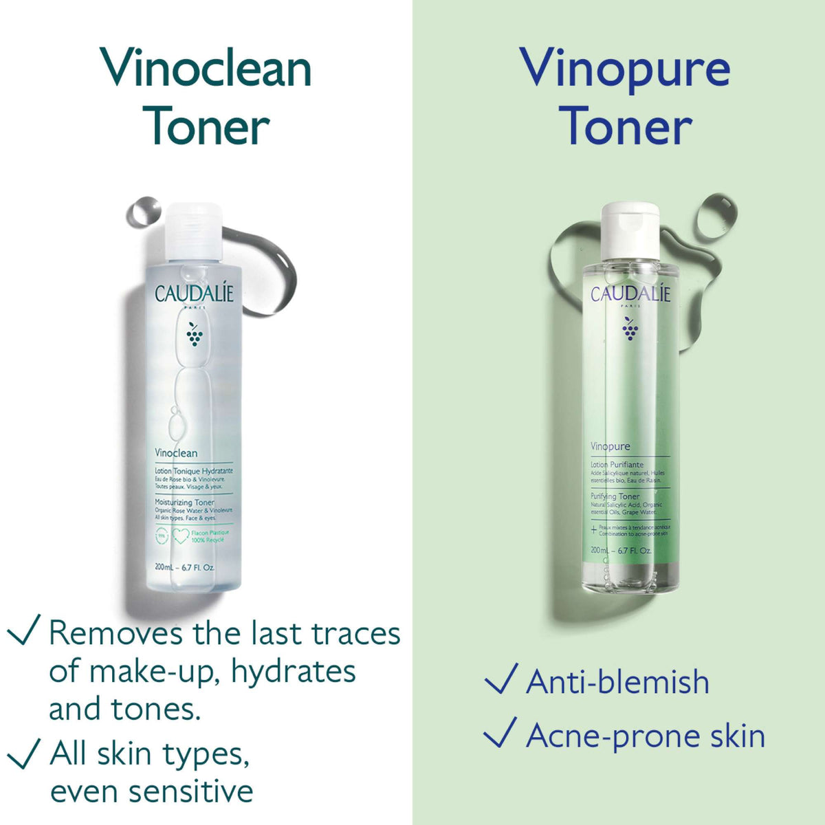 Caudalie Vinopure Natural Salicylic Acid Pore Minimising Toner 400 ml (Worth £44)
