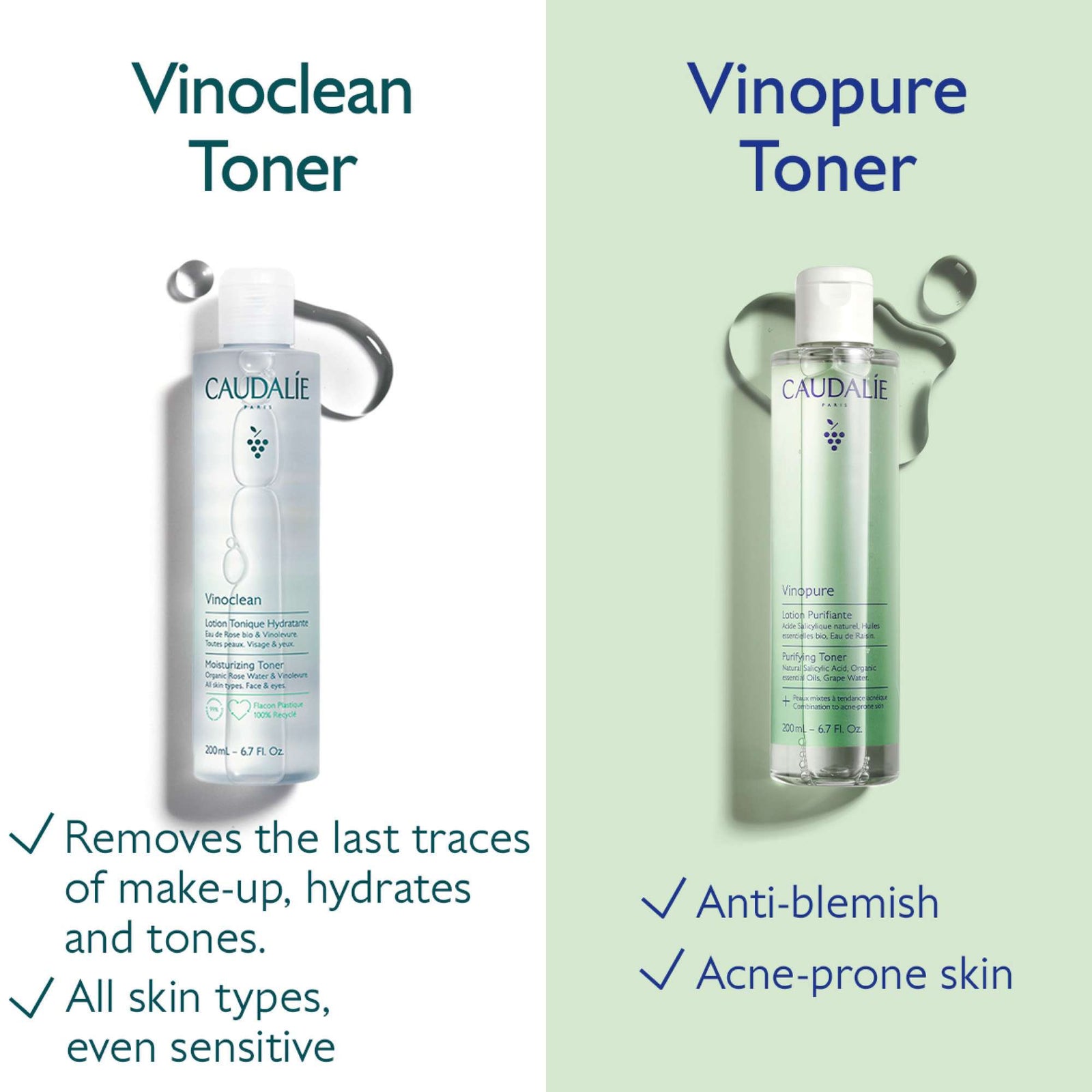 Caudalie Vinopure Natural Salicylic Acid Pore Minimising Toner 400 ml (Worth £44)