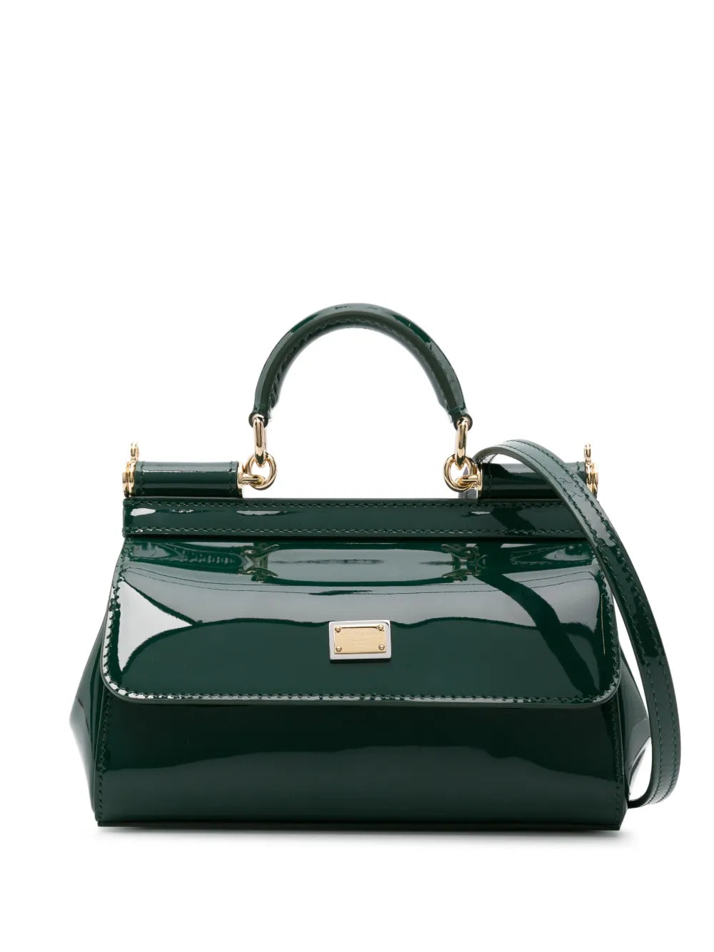 small Sicily patent-leather tote bag