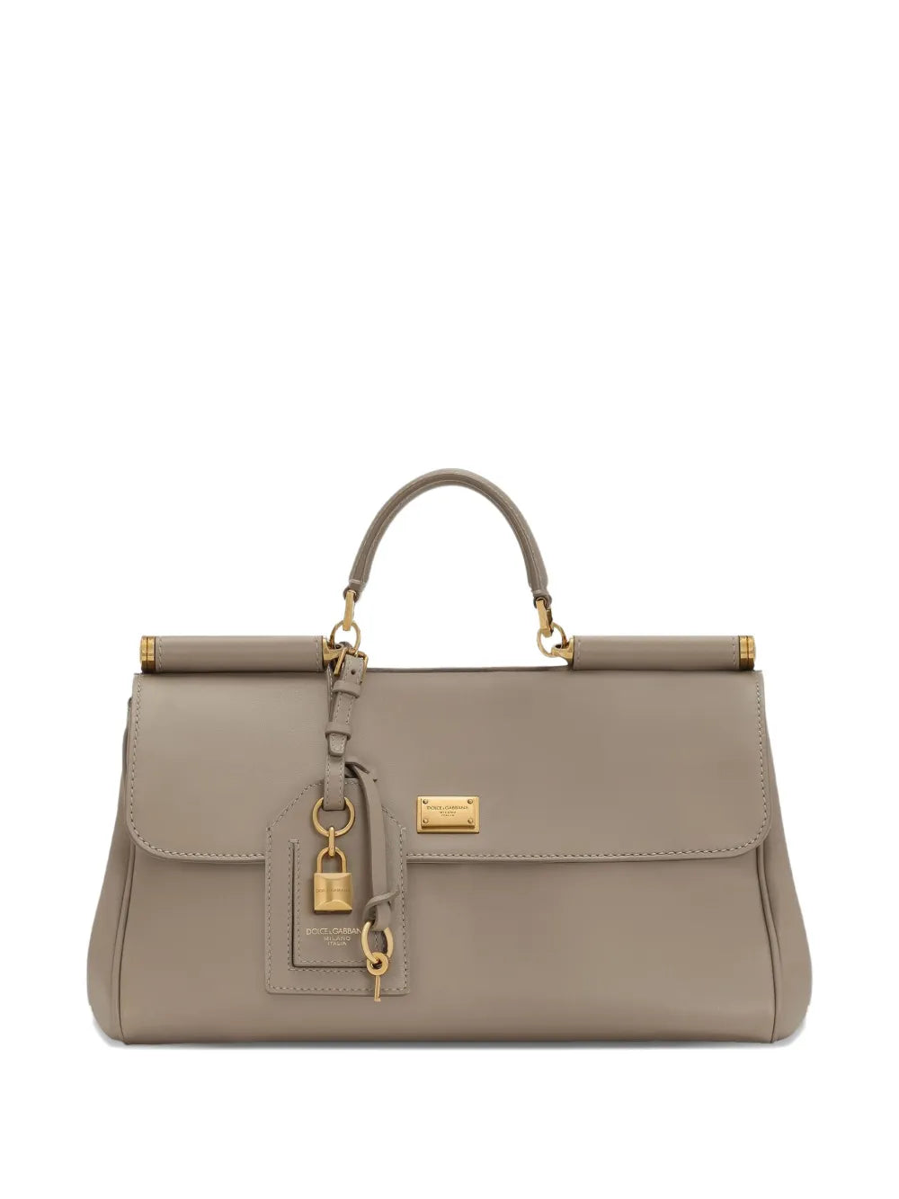 My Sicily lock-charm leather tote bag