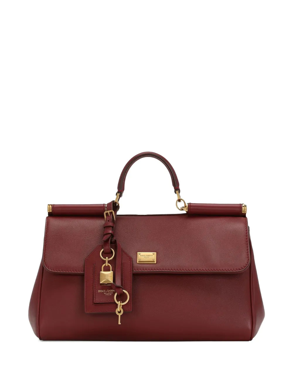 My Sicily lock-charm leather tote bag