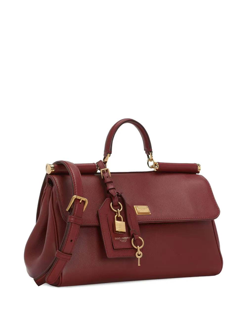 My Sicily lock-charm leather tote bag