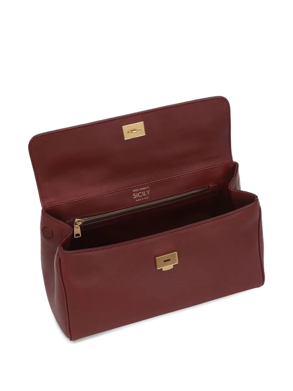 My Sicily lock-charm leather tote bag