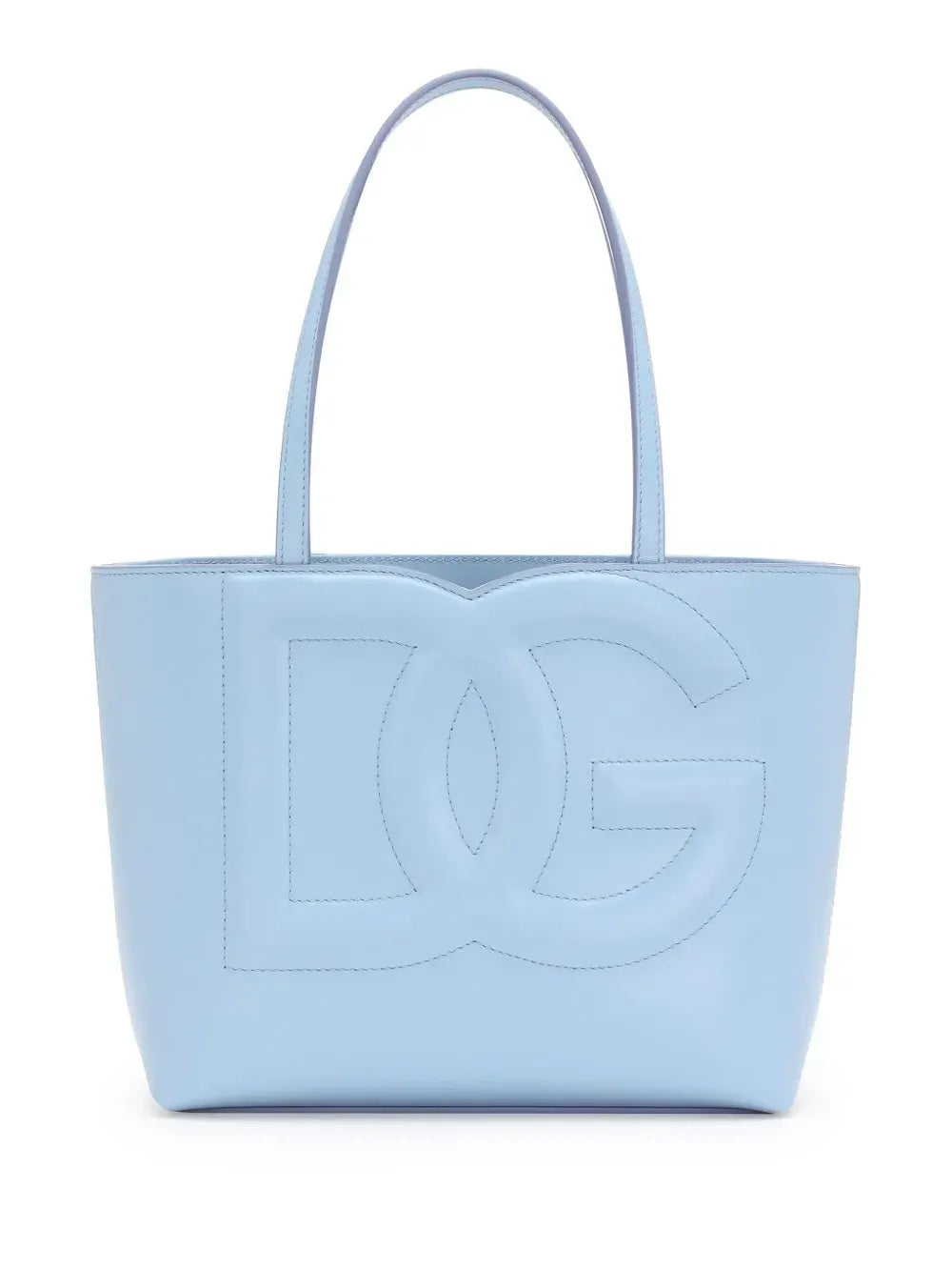 small DG logo leather tote bag