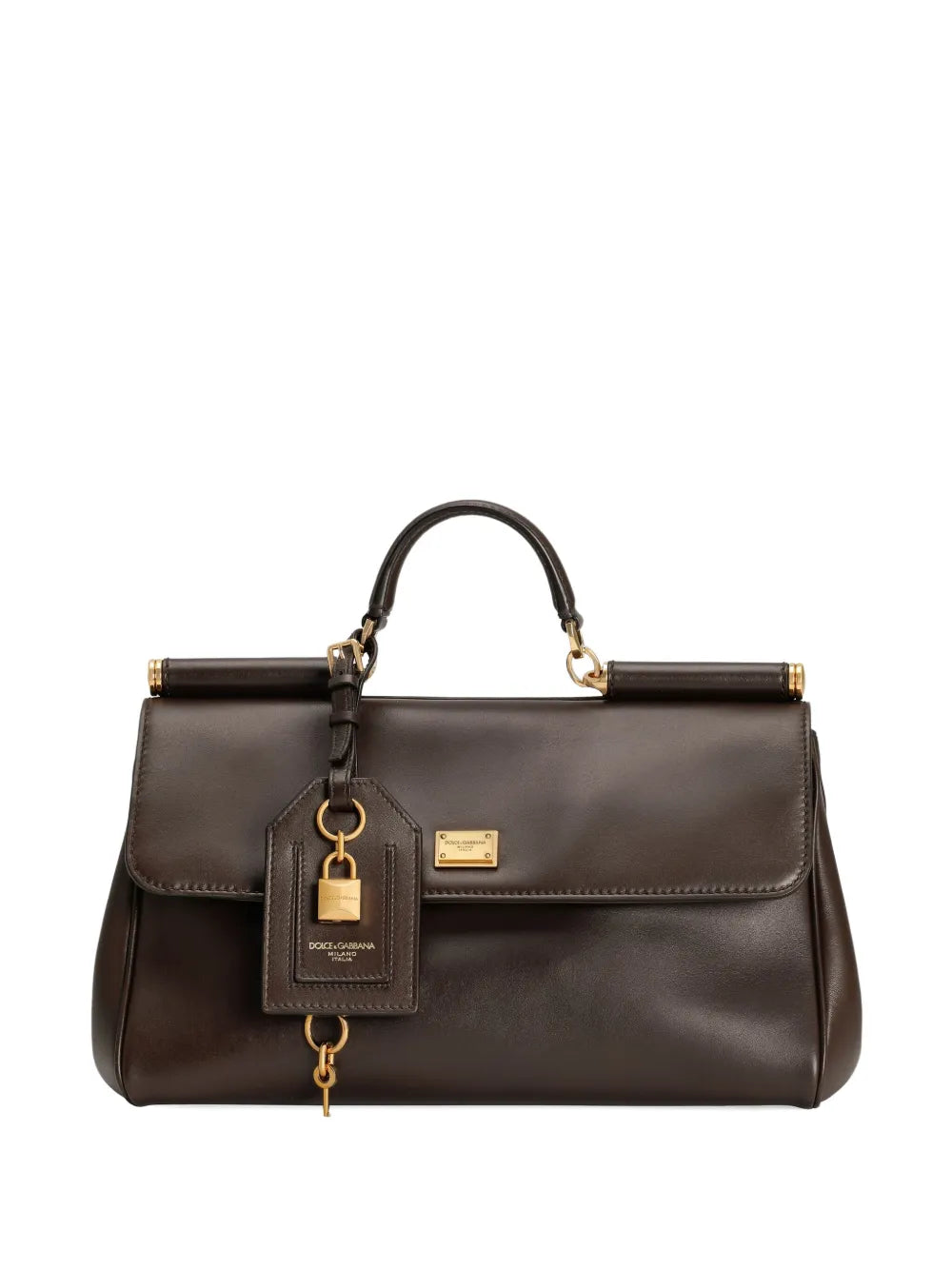 My Sicily lock-charm leather tote bag