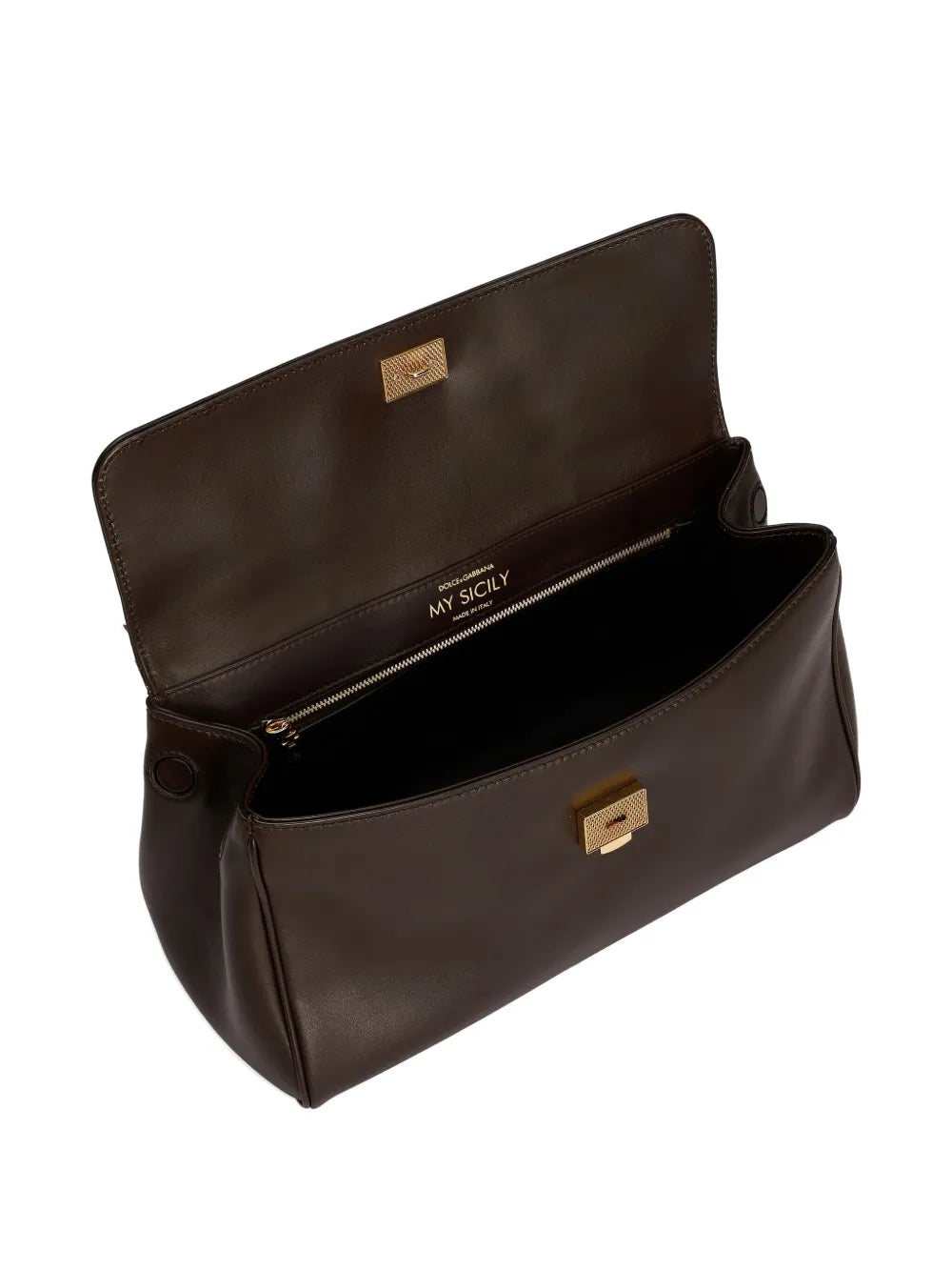 My Sicily lock-charm leather tote bag