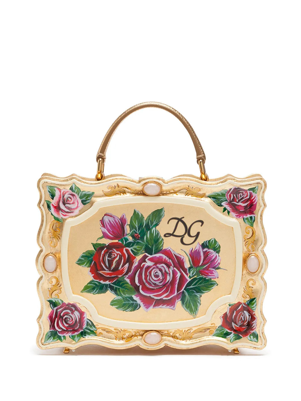 Dolce Box hand-painted top-handle bag