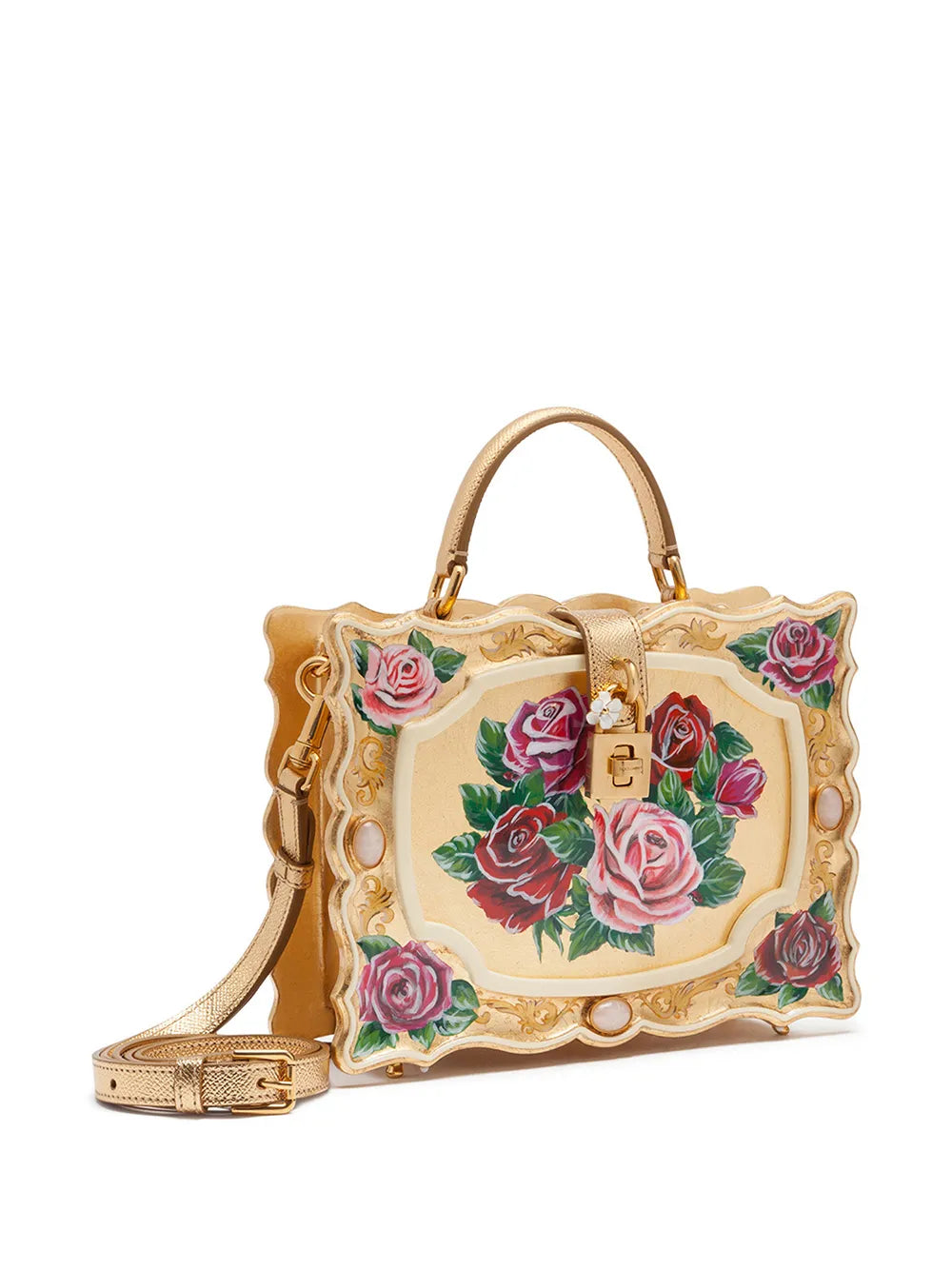 Dolce Box hand-painted top-handle bag
