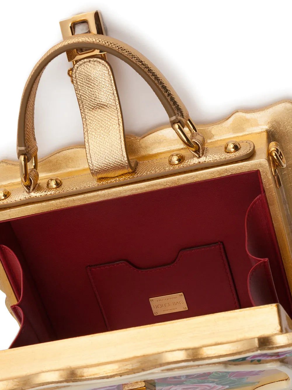 Dolce Box hand-painted top-handle bag