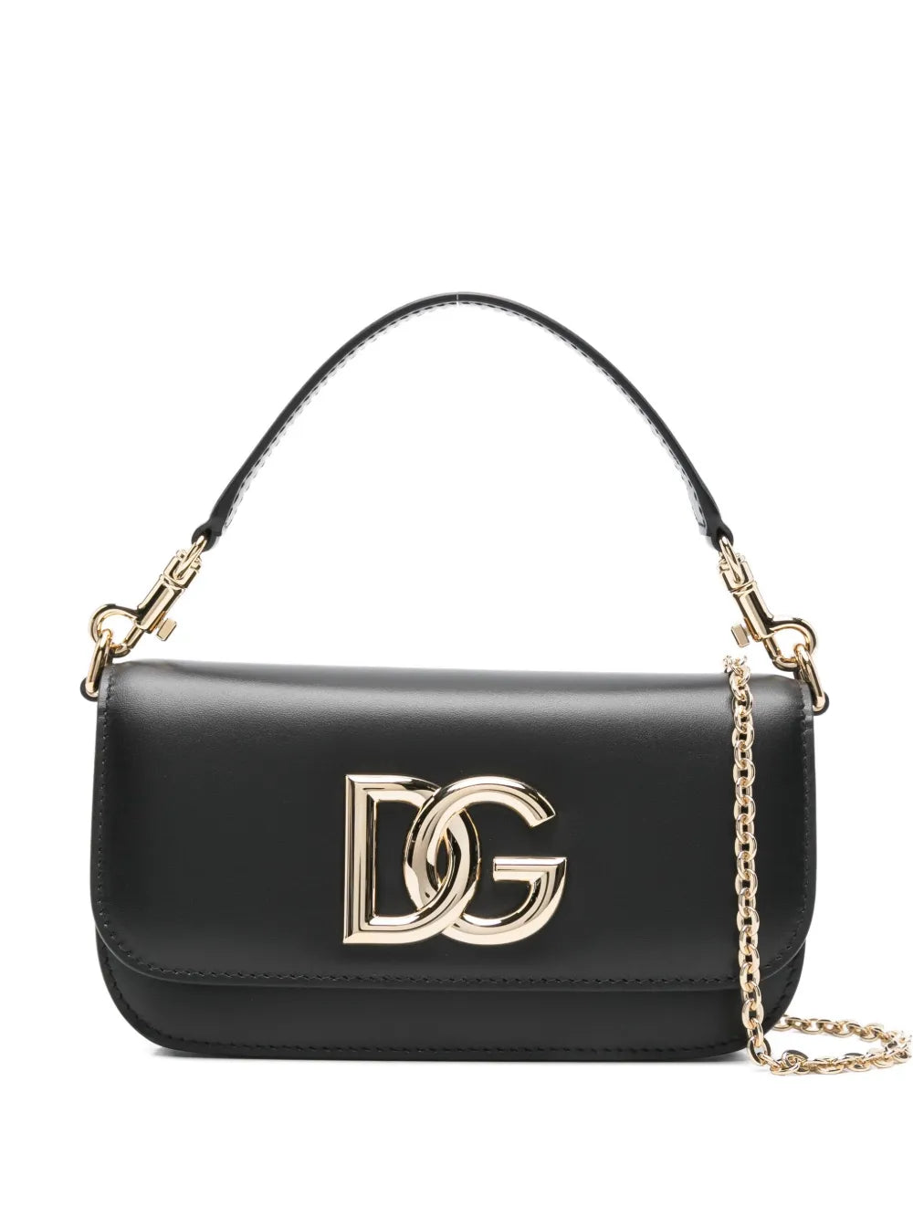 mini logo-plaque leather cross-body bag