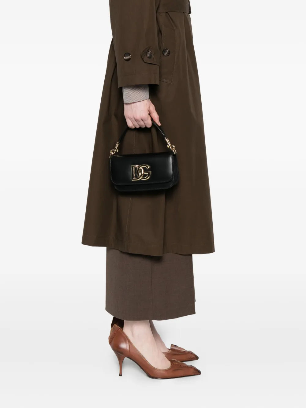 mini logo-plaque leather cross-body bag