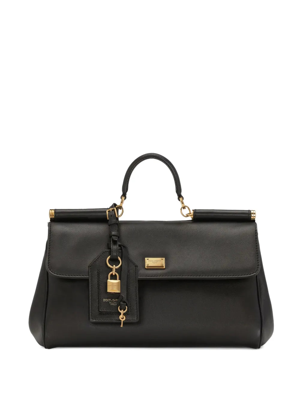 My Sicily lock-charm leather tote bag