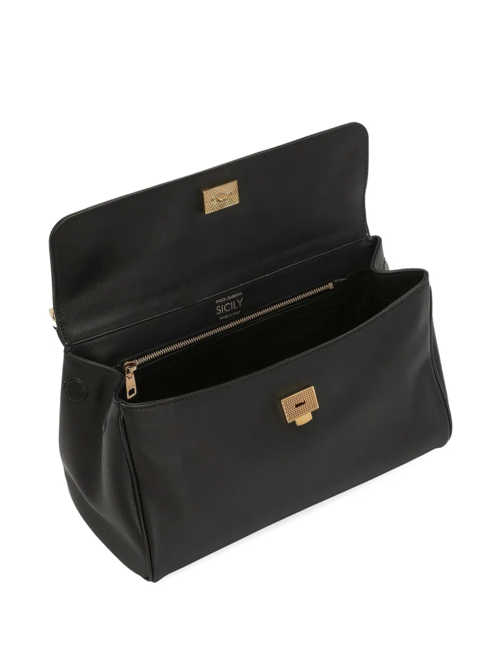 My Sicily lock-charm leather tote bag