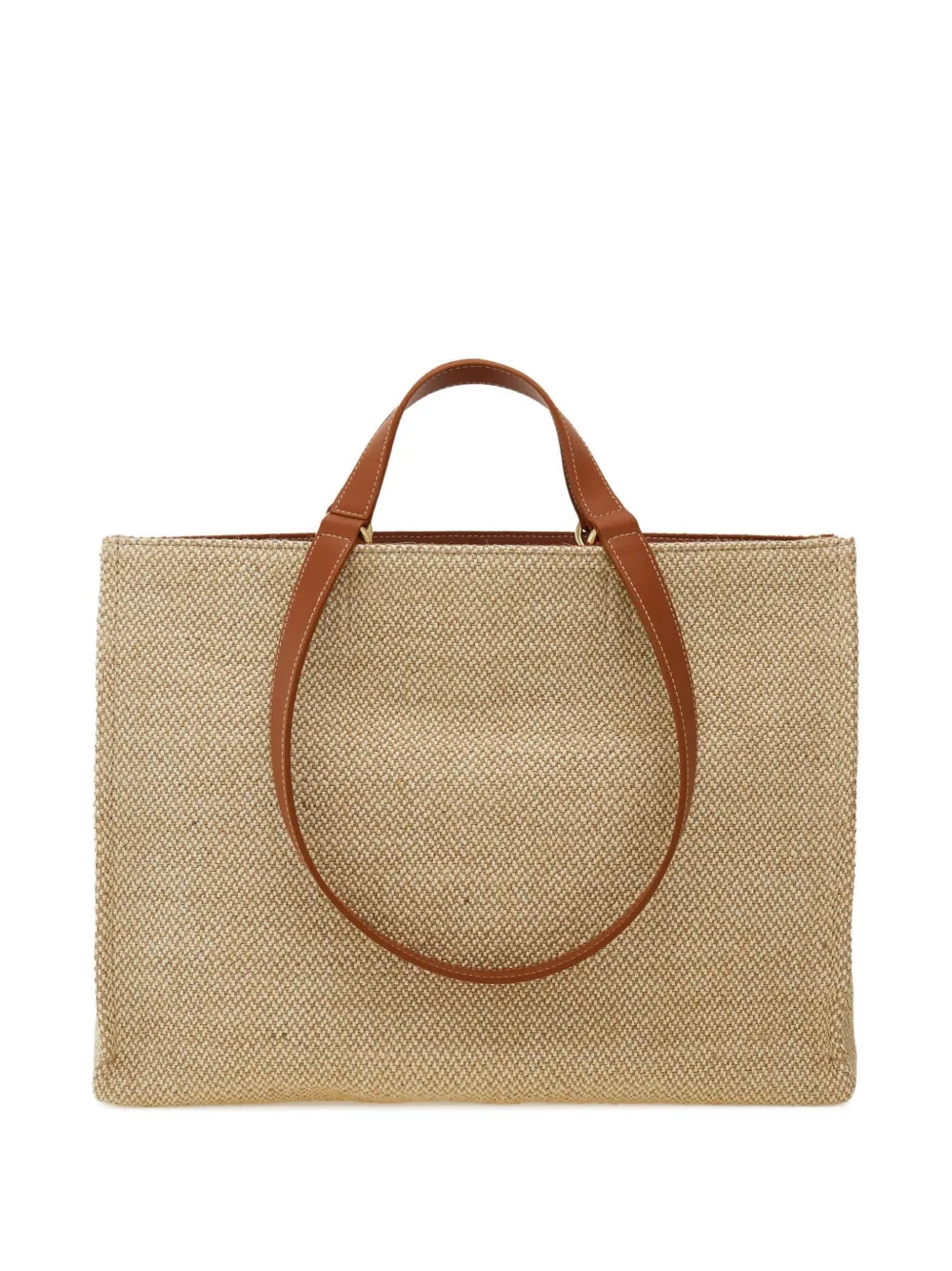 large logo-embroidered tote bag