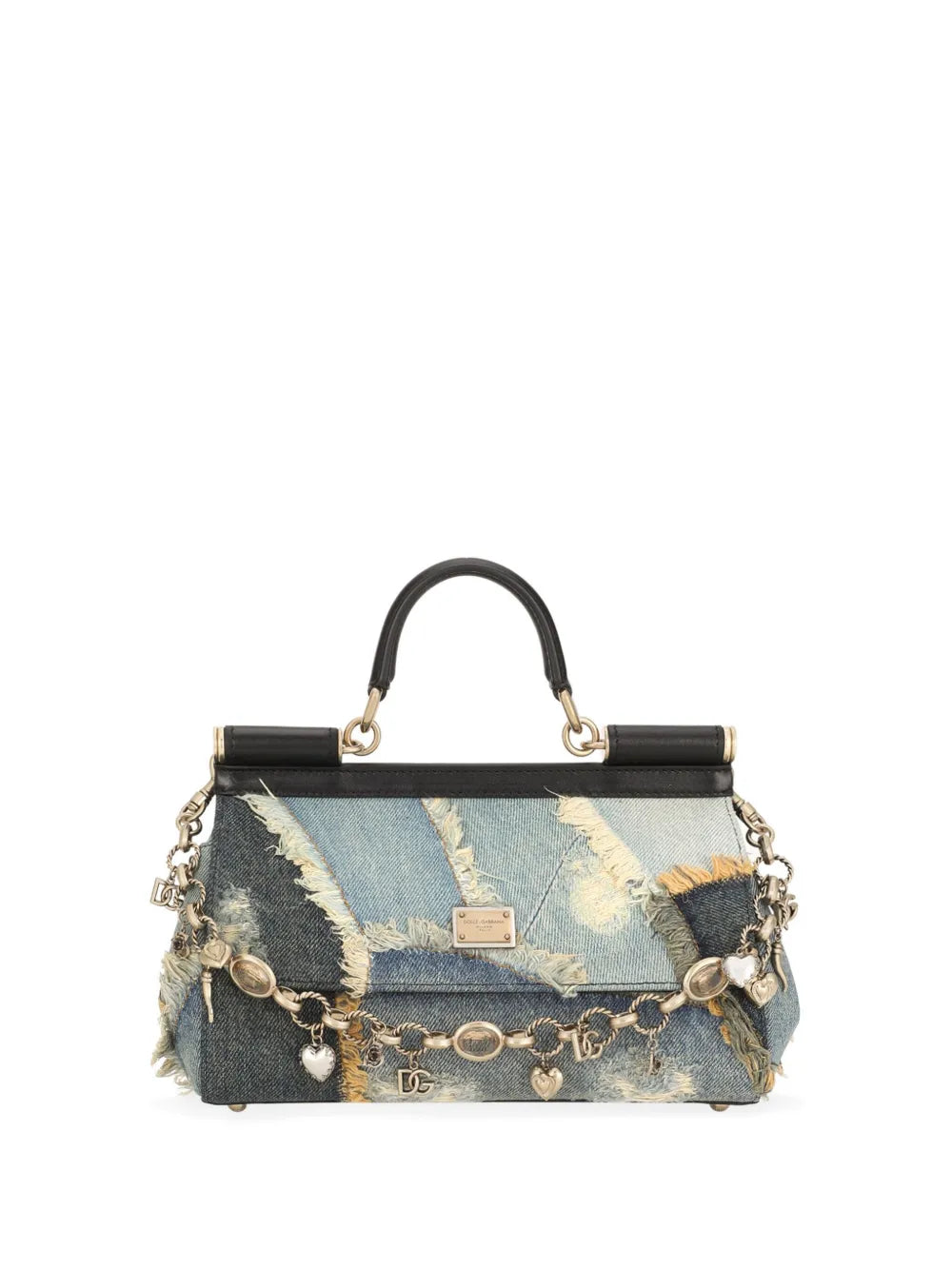 Sicily denim patchwork cross body bag