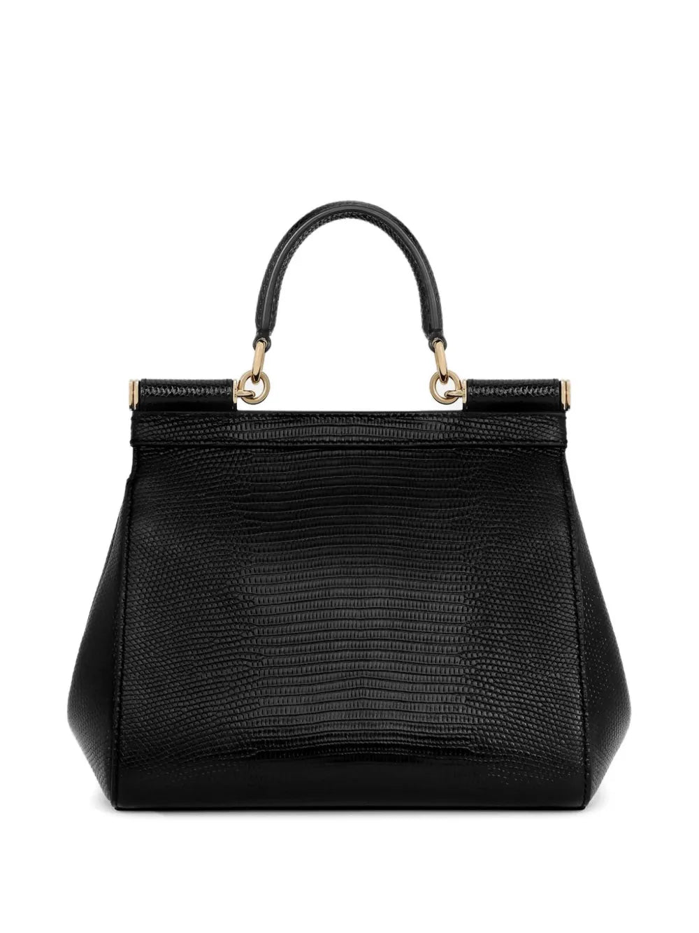 medium Sicily embossed-leather top-handle tote bag