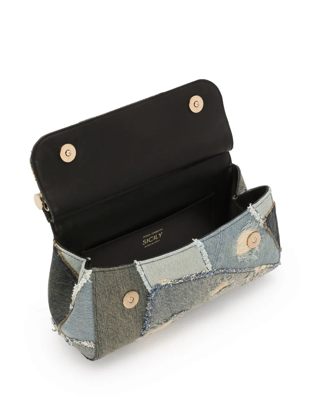 Sicily denim patchwork cross body bag