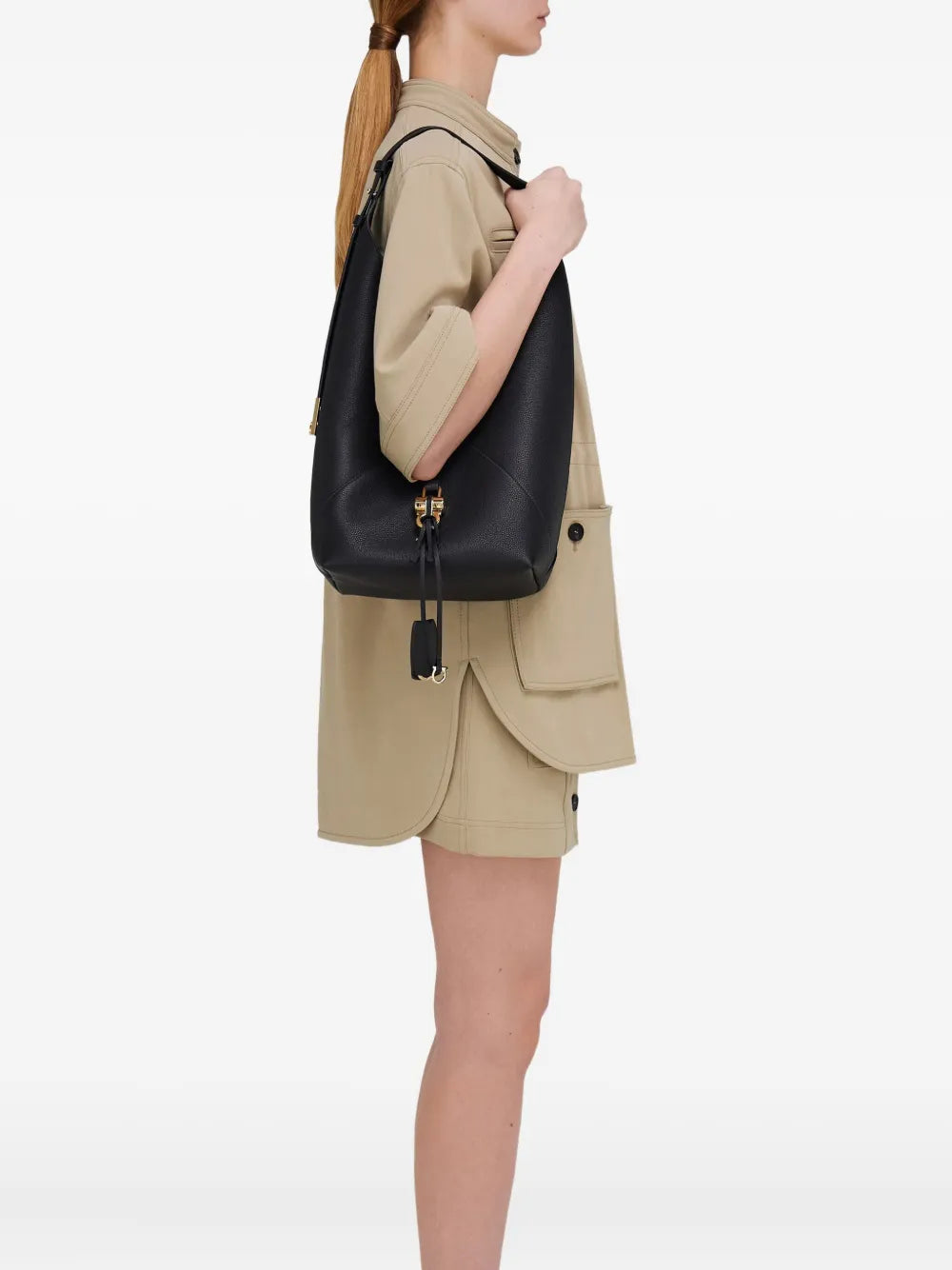 leather hobo shoulder bag
