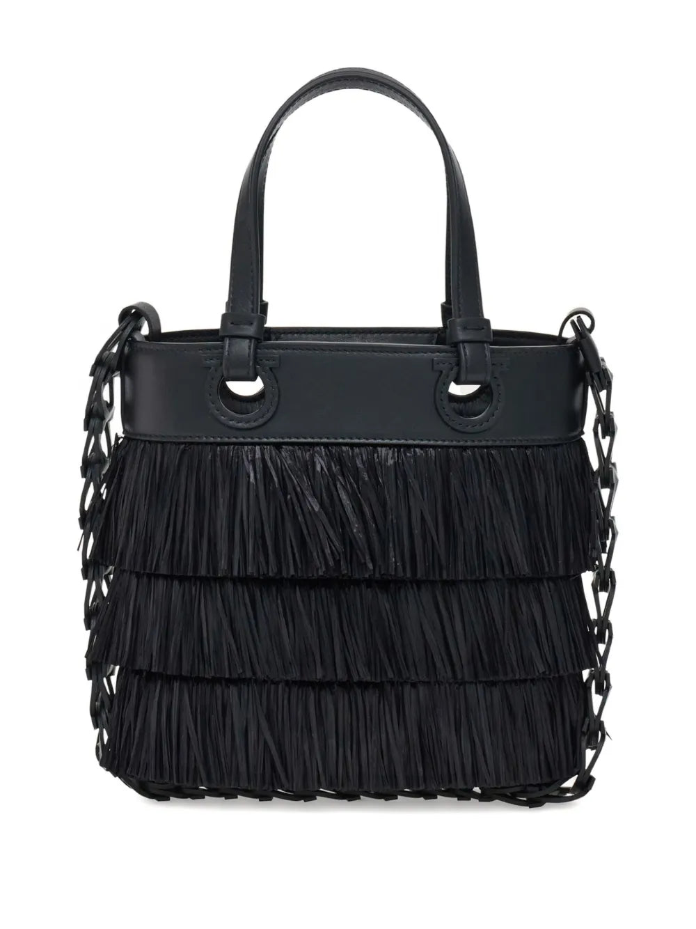 layered-fringe tote bag
