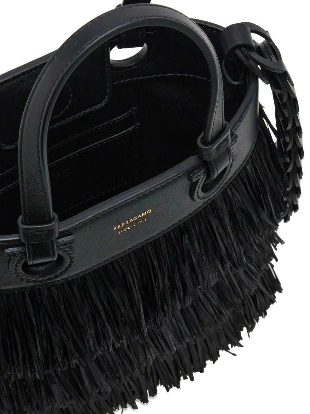 layered-fringe tote bag