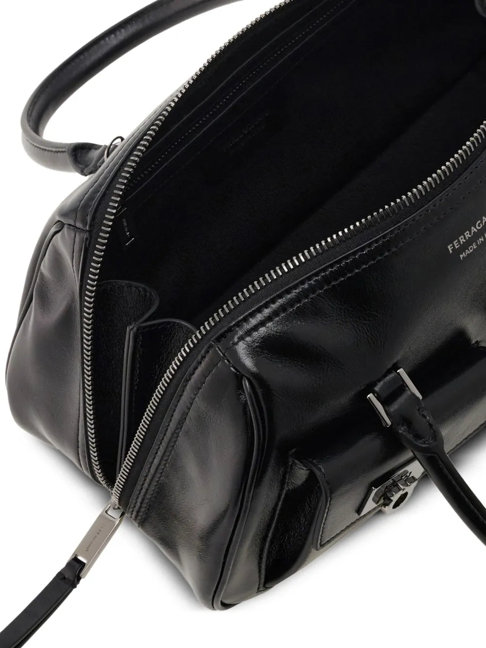 Multipocket leather tote bag