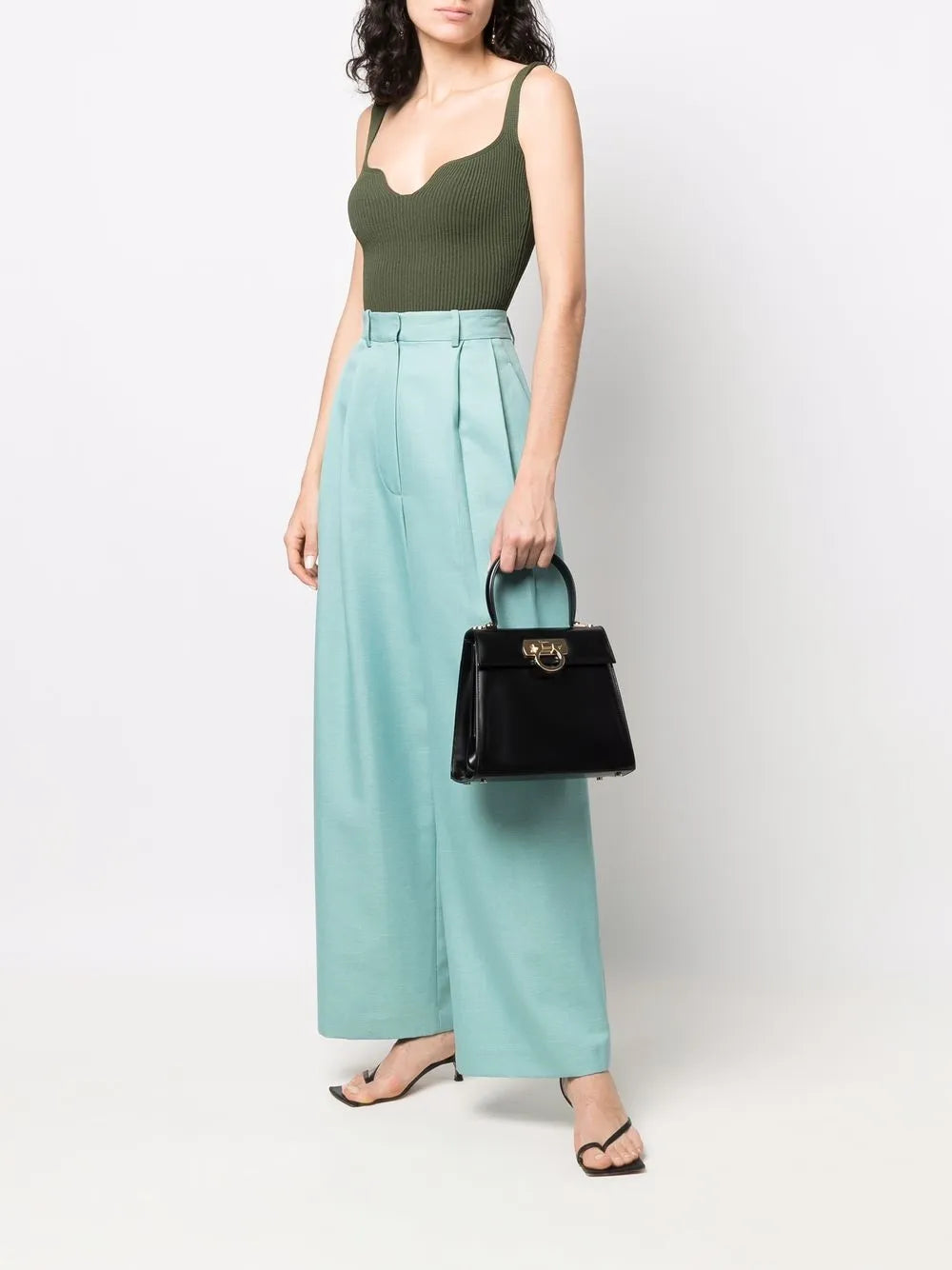 Gancini flip-lock leather bag