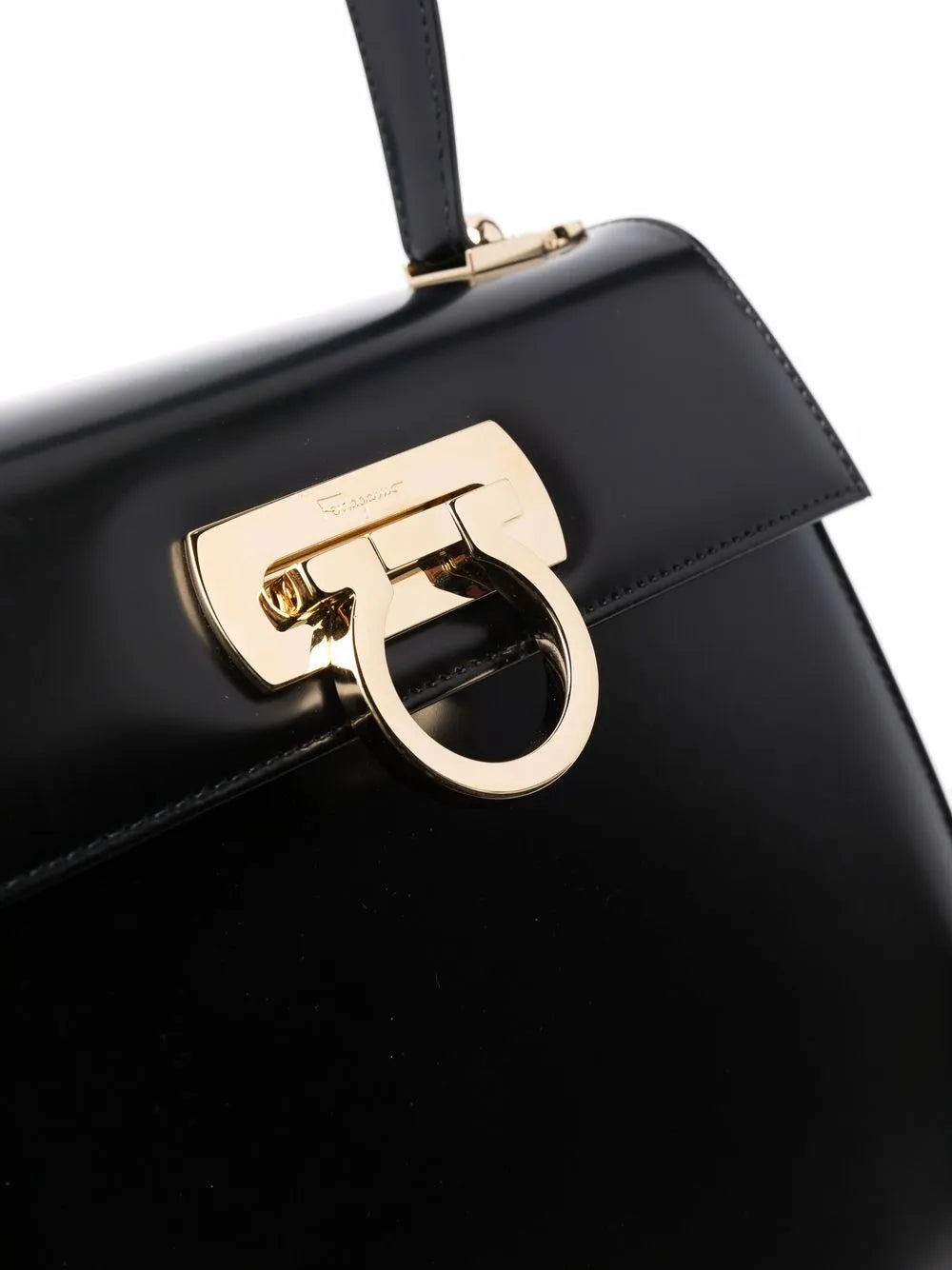 Gancini flip-lock leather bag
