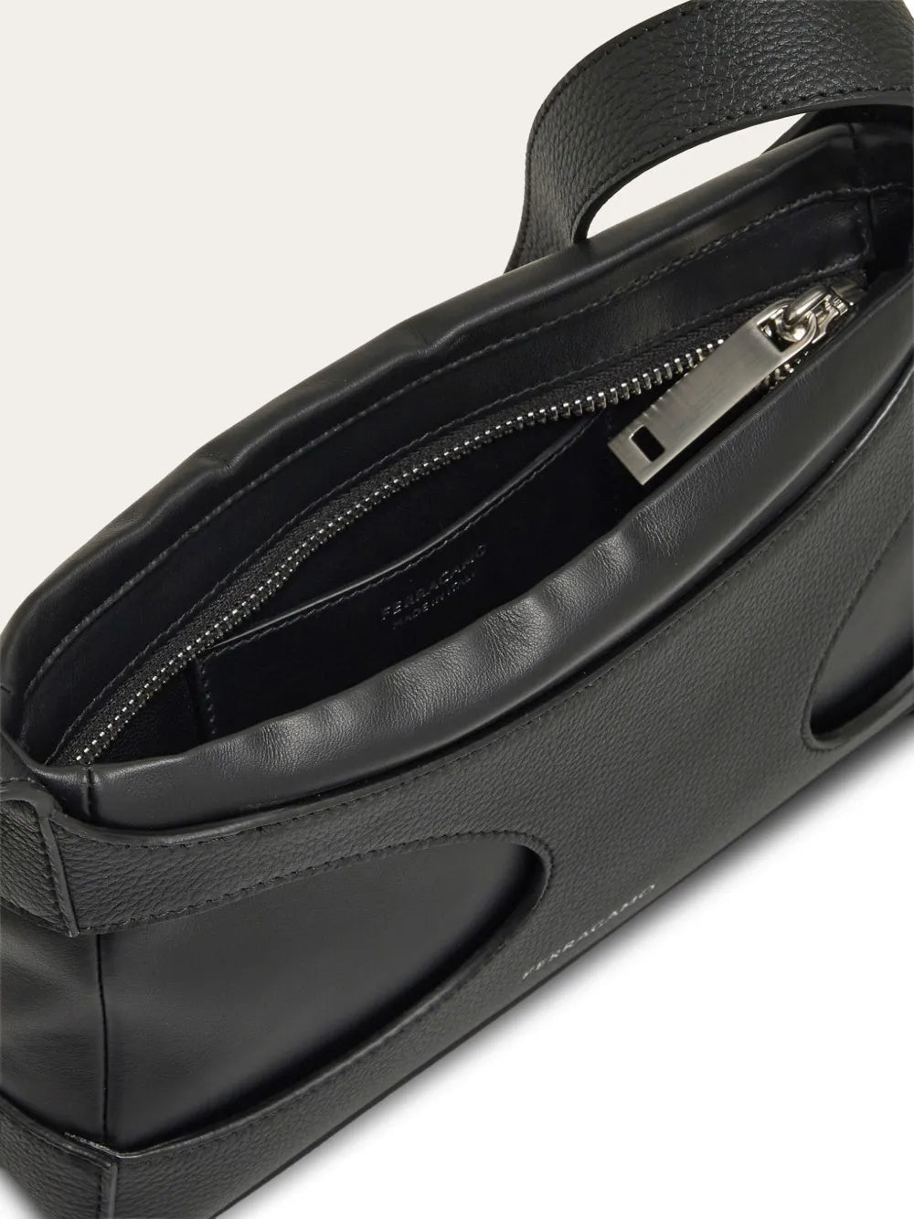 cut-out detailing leather mini bag 