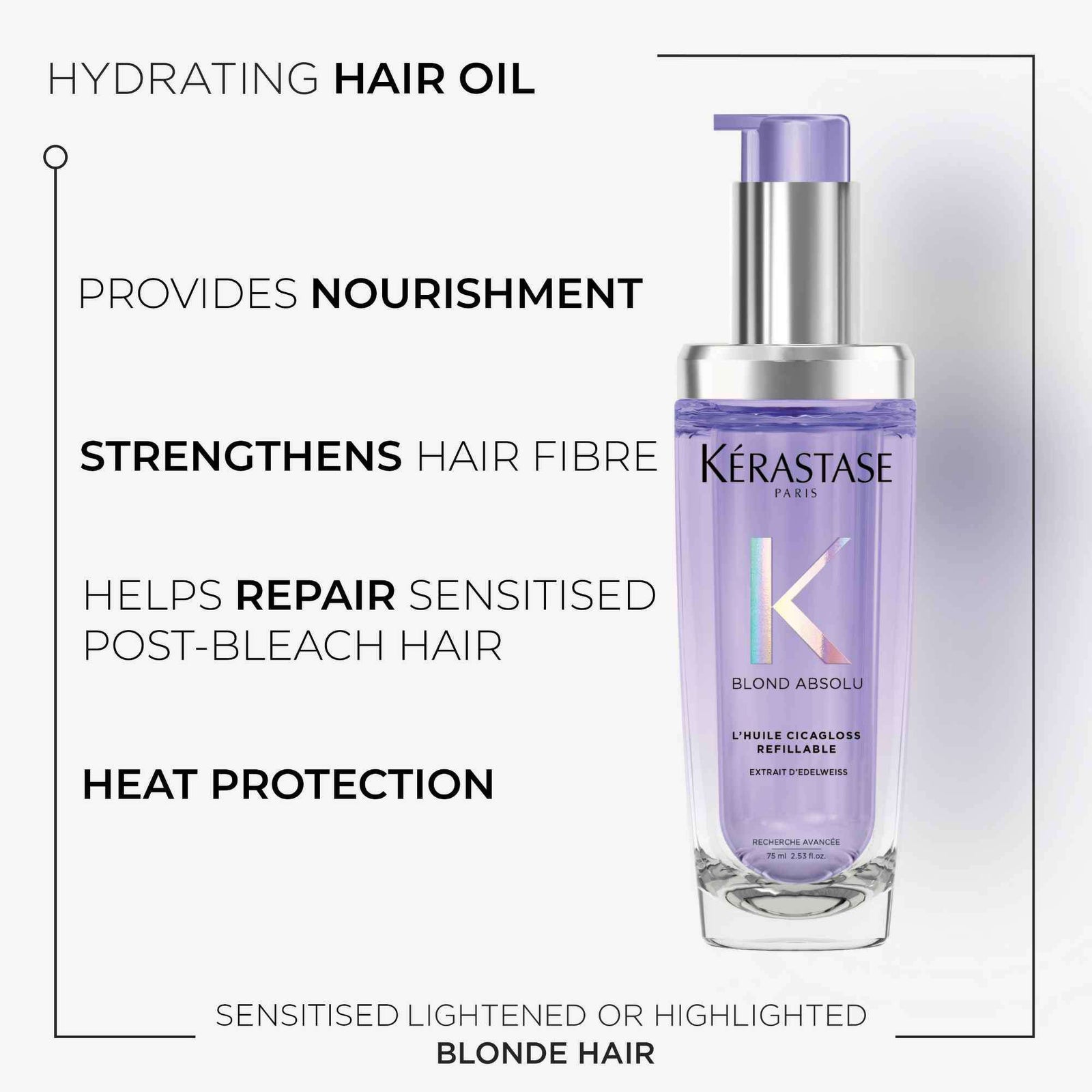 Kérastase Blond Absolu L'Huile Cicagloss Refillable Hair Oil 75 ml