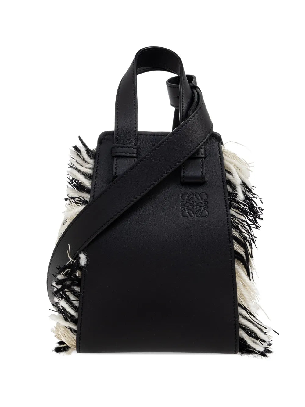 x Albers Compact Hammock fringed leather tote bag