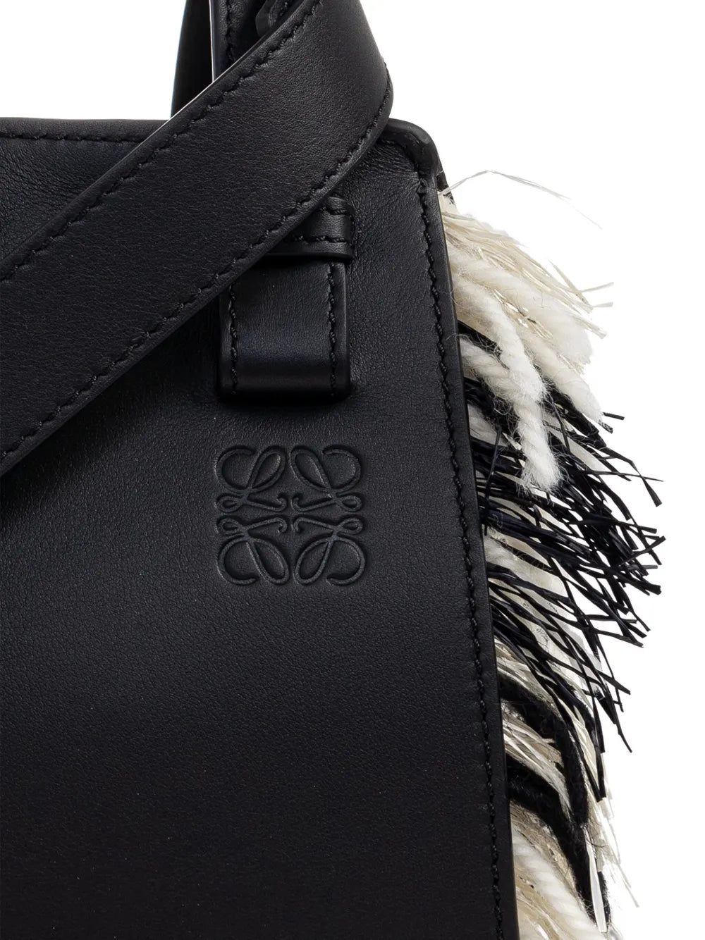 x Albers Compact Hammock fringed leather tote bag