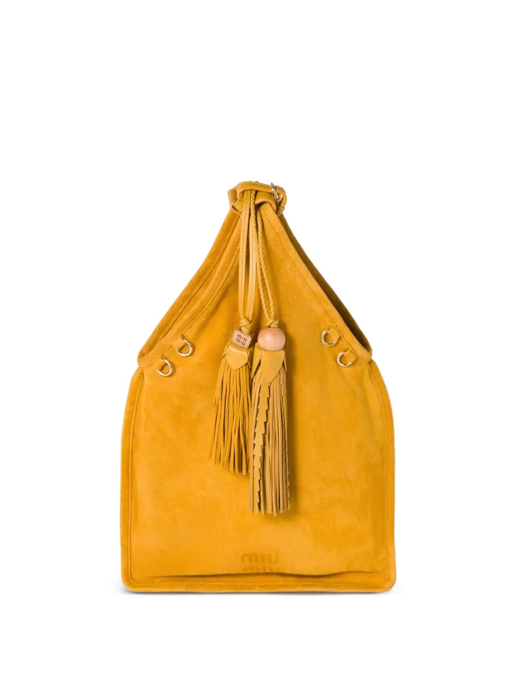 tassel leather tote bag