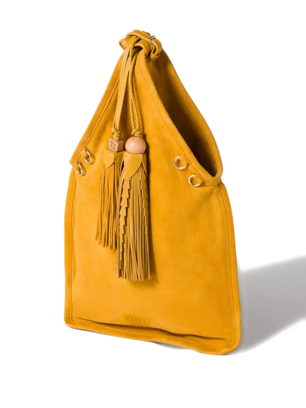 tassel leather tote bag
