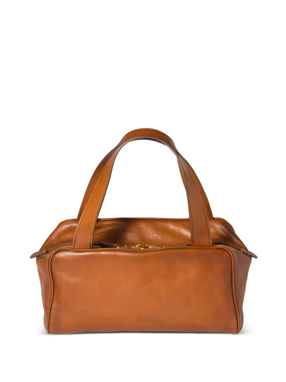 leather zipped shoulder bag