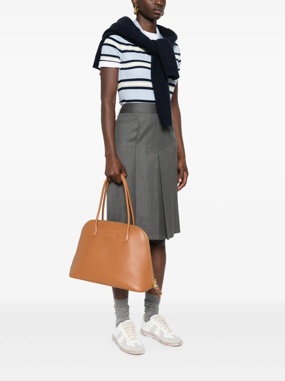 embossed-logo tote bag
